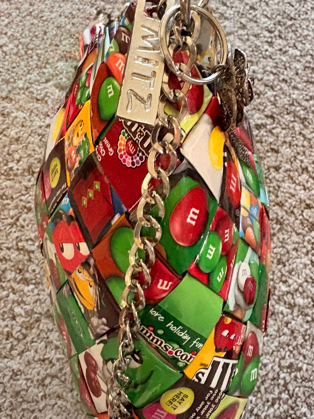Colorful Candy Print Chain Strap Women's Shoulder Bag - Picture 6 of 6